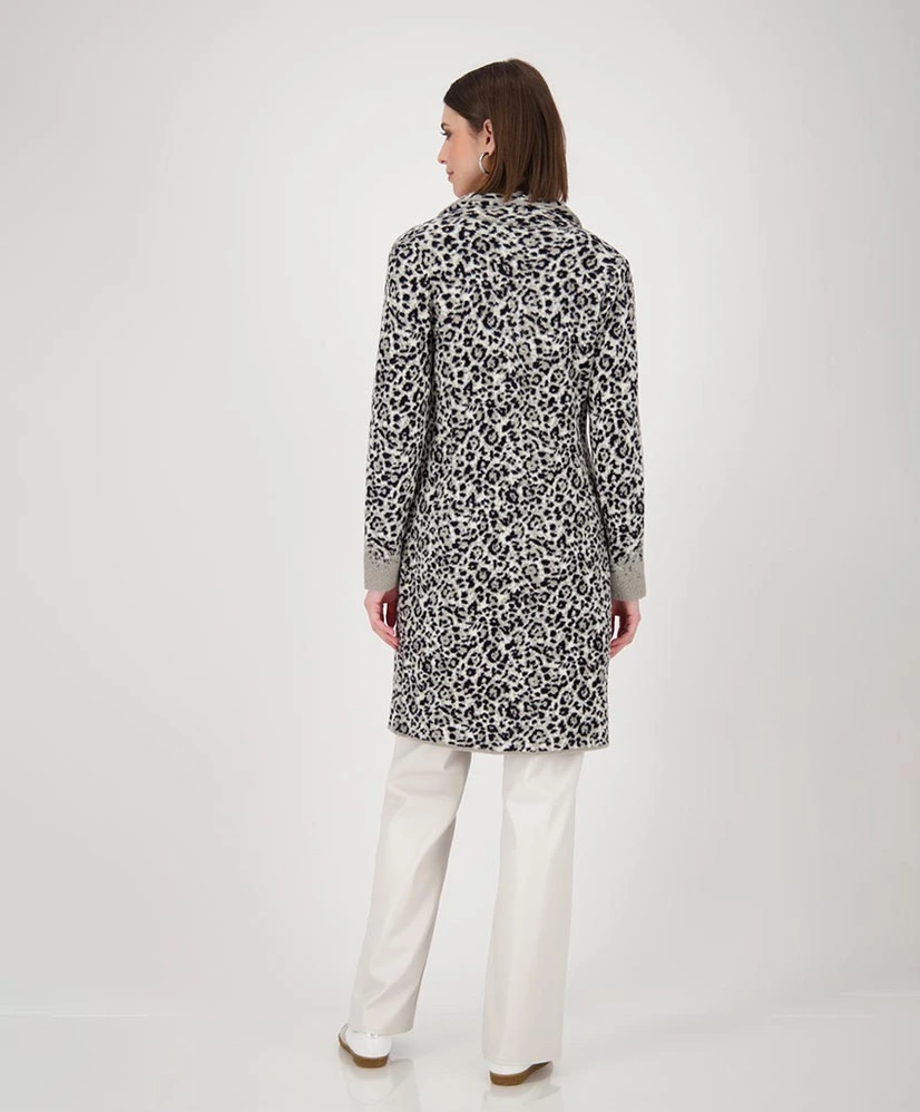 Monari Vest Gebreid Leopard
