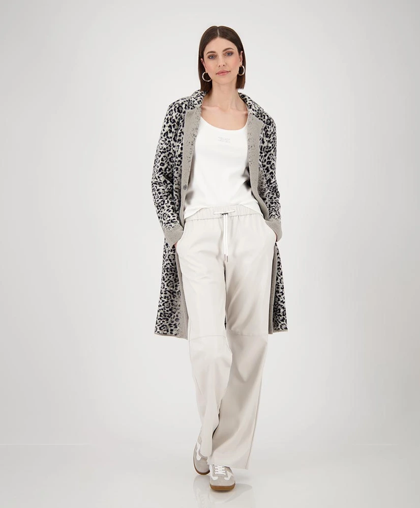 Monari Vest Gebreid Leopard