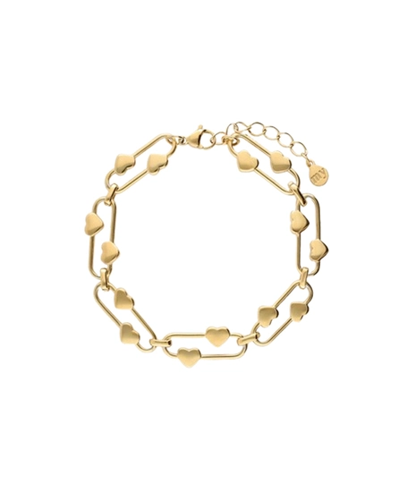 My Jewellery Armband Chain Oval 2 Hearts