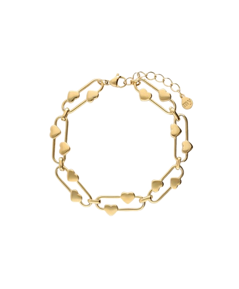My Jewellery Armband Chain Oval 2 Hearts