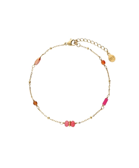 My Jewellery Armband Fine Chain Beads Pink