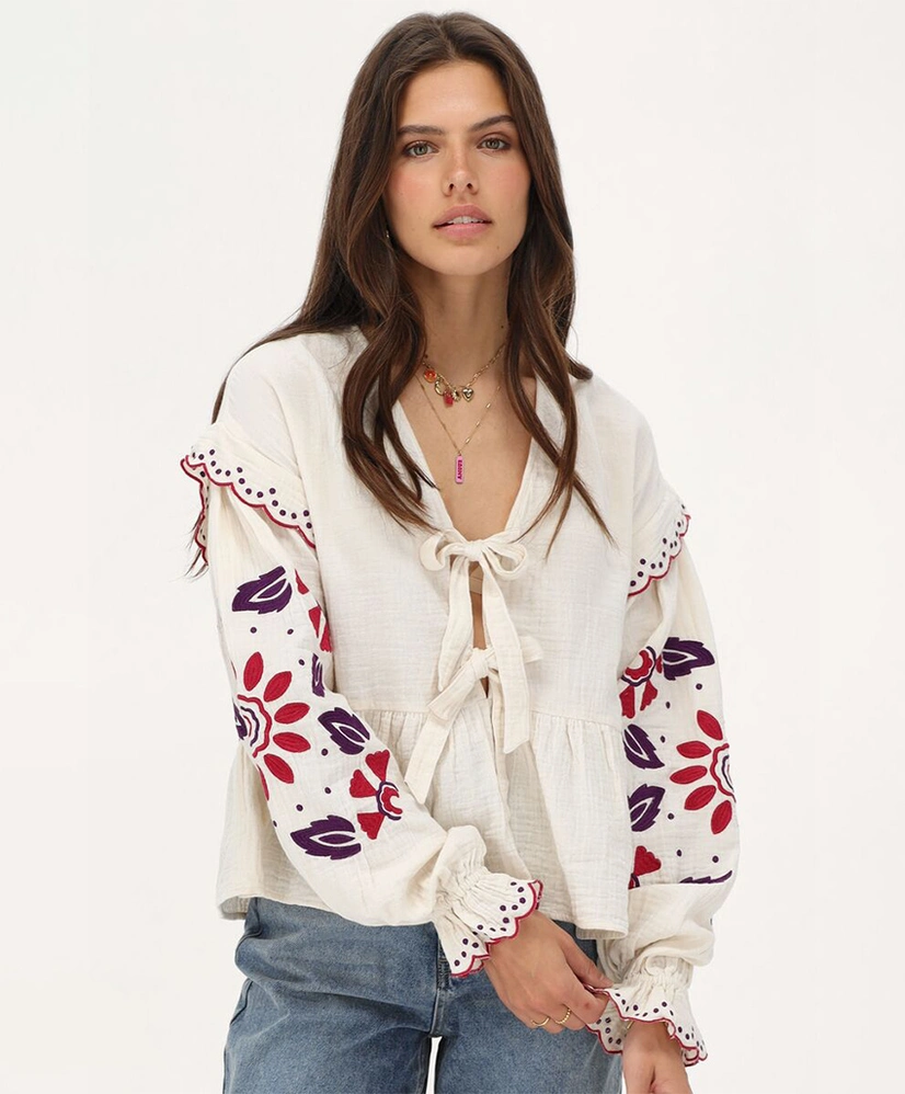 My Jewellery Blouse Mousseline Embro