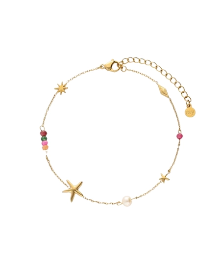 My Jewellery Enkelbandje Colour Beads Star