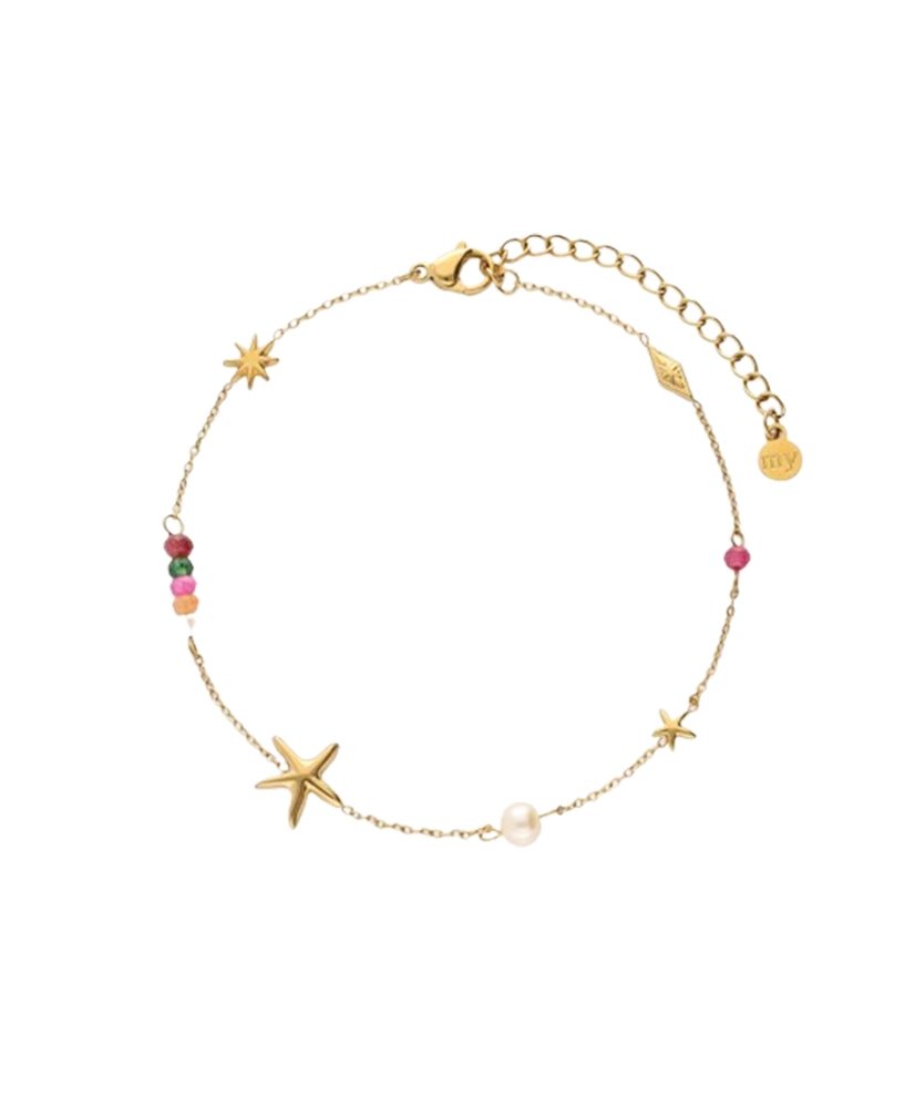 My Jewellery Enkelbandje Colour Beads Star