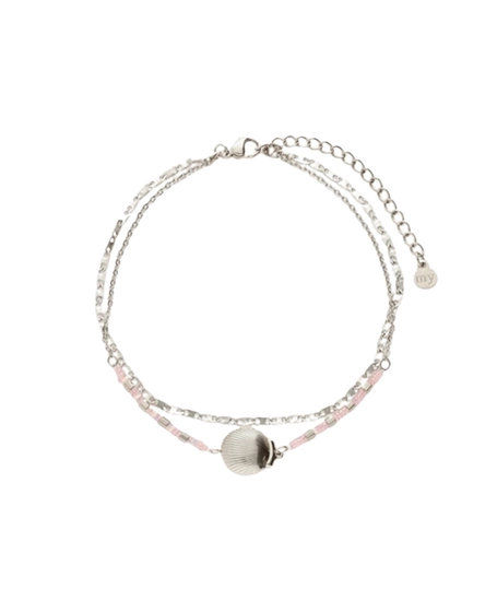 My Jewellery Enkelbandje Double Chain Beads Shell