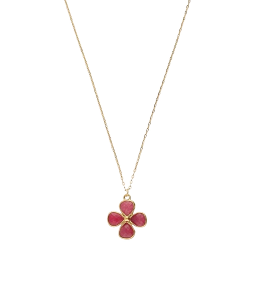 My Jewellery Ketting Clover Pink Agate