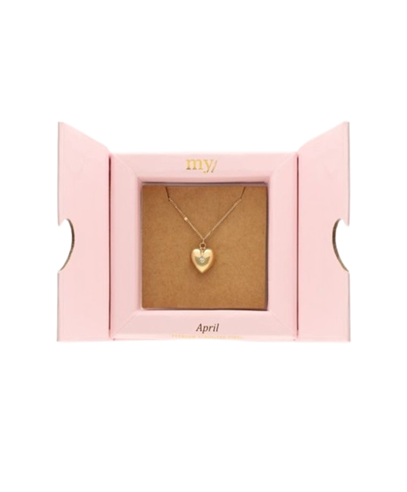 My Jewellery Ketting Heart Geboortesteen April