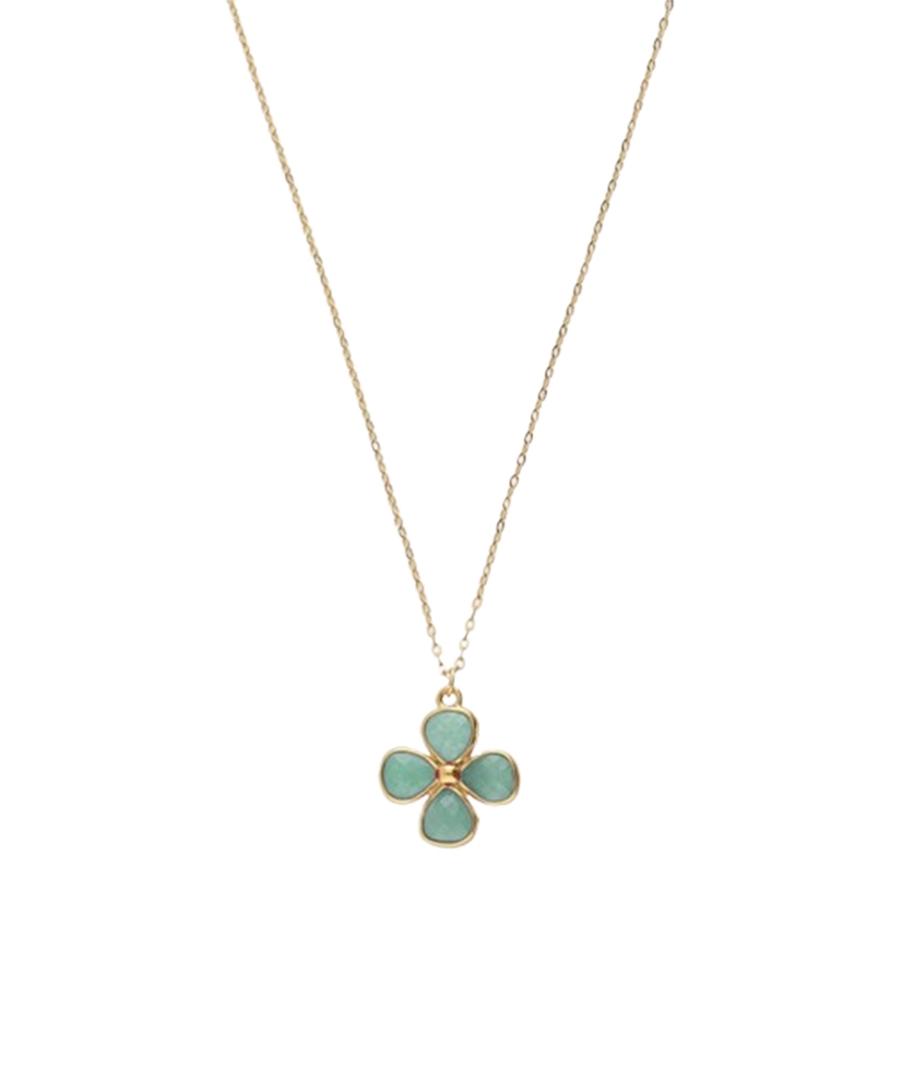My Jewellery Necklace clover blue amazon