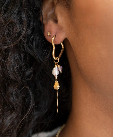 My Jewellery Oorbellen Heart Hoop Pearl