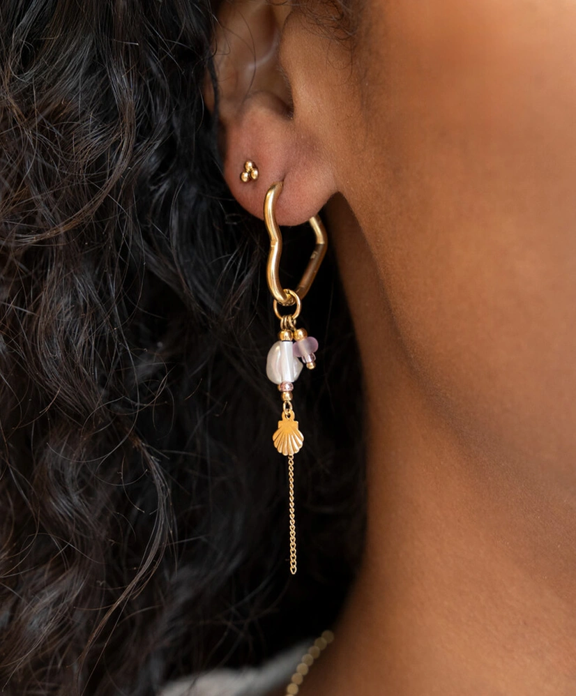 My Jewellery Oorbellen Heart Hoop Pearl