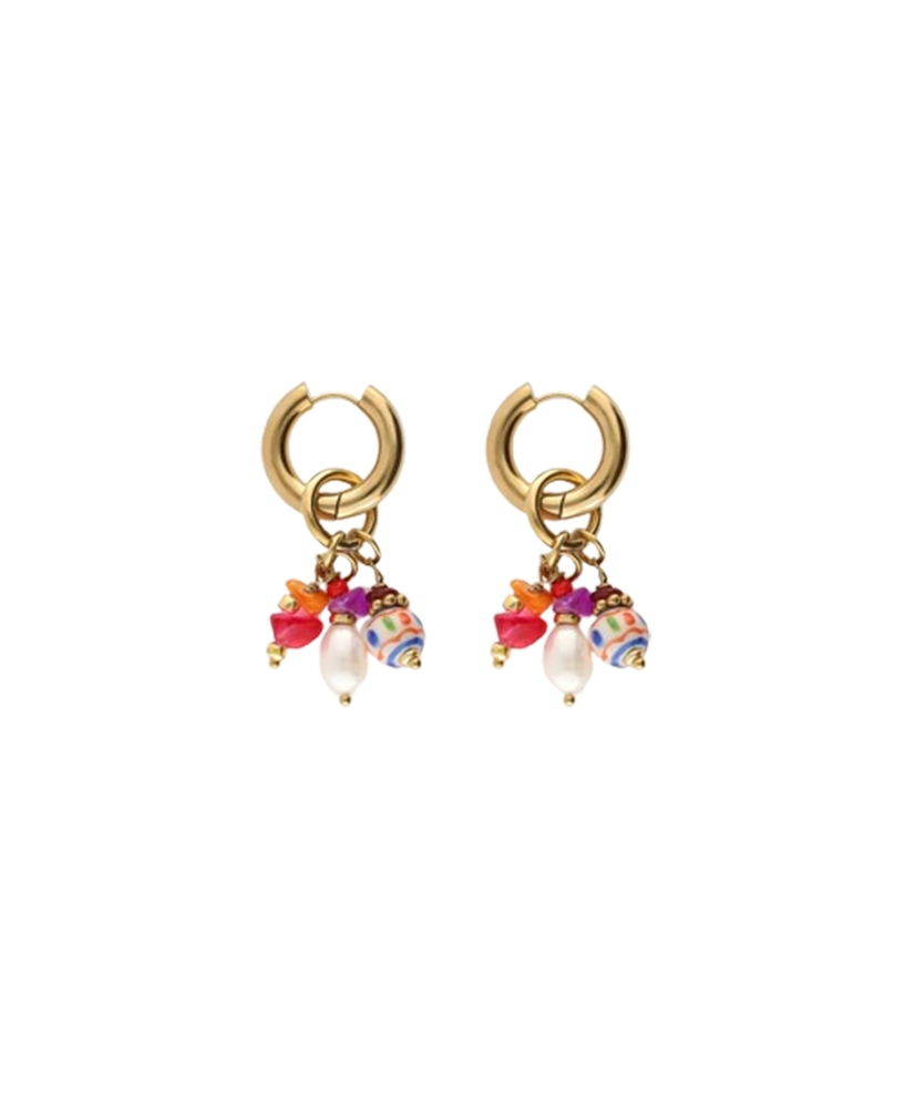 My Jewellery Oorbellen Hoop Multi Beads
