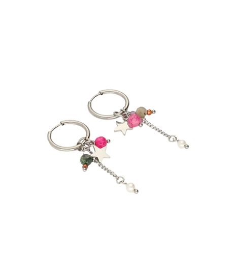 My Jewellery Oorbellen Hoop Pink Pearl