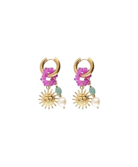 My Jewellery Oorbellen Hoop Sun Pearl