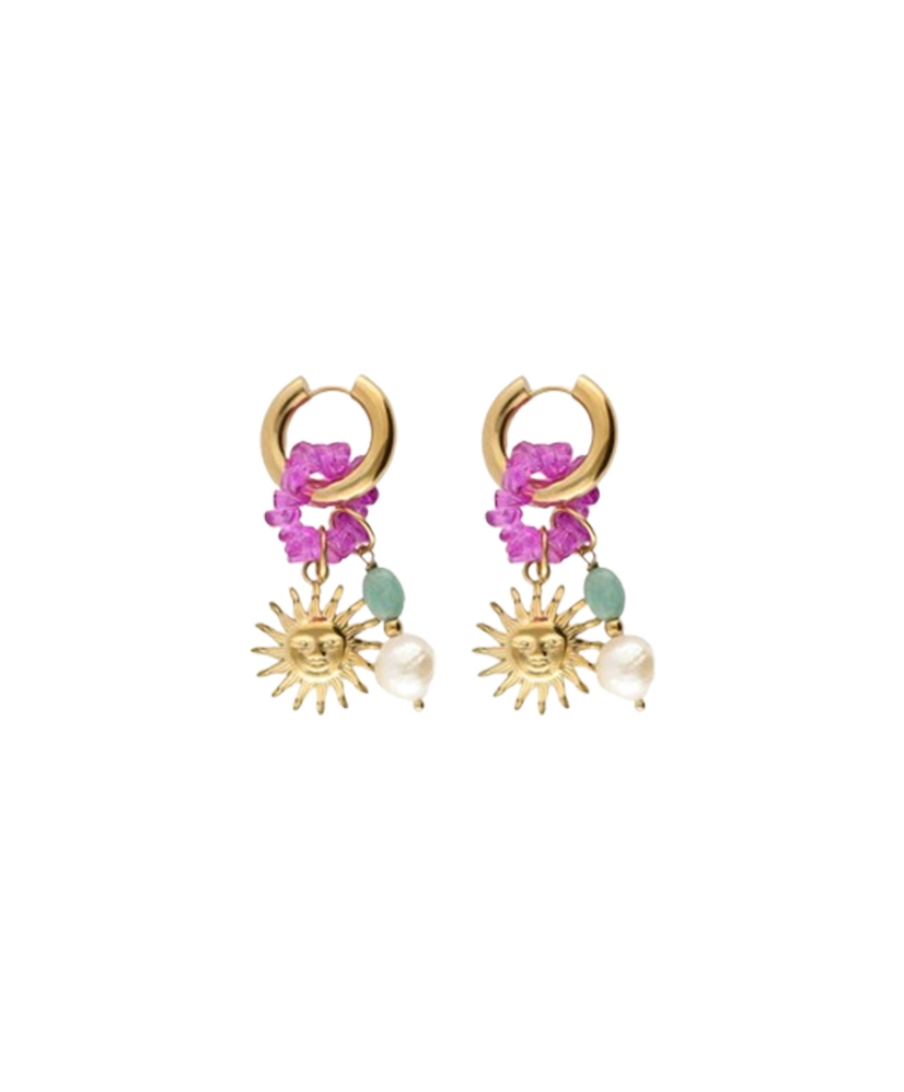 My Jewellery Oorbellen Hoop Sun Pearl