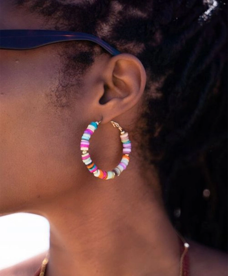 My Jewellery Oorbellen hoops Colourful Beads