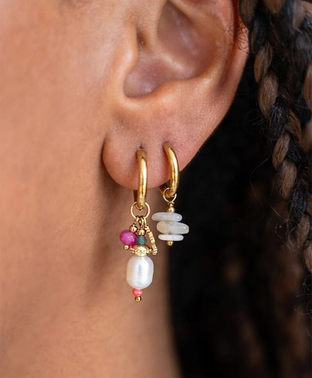My Jewellery Oorbellen Hoops Spring Pearl