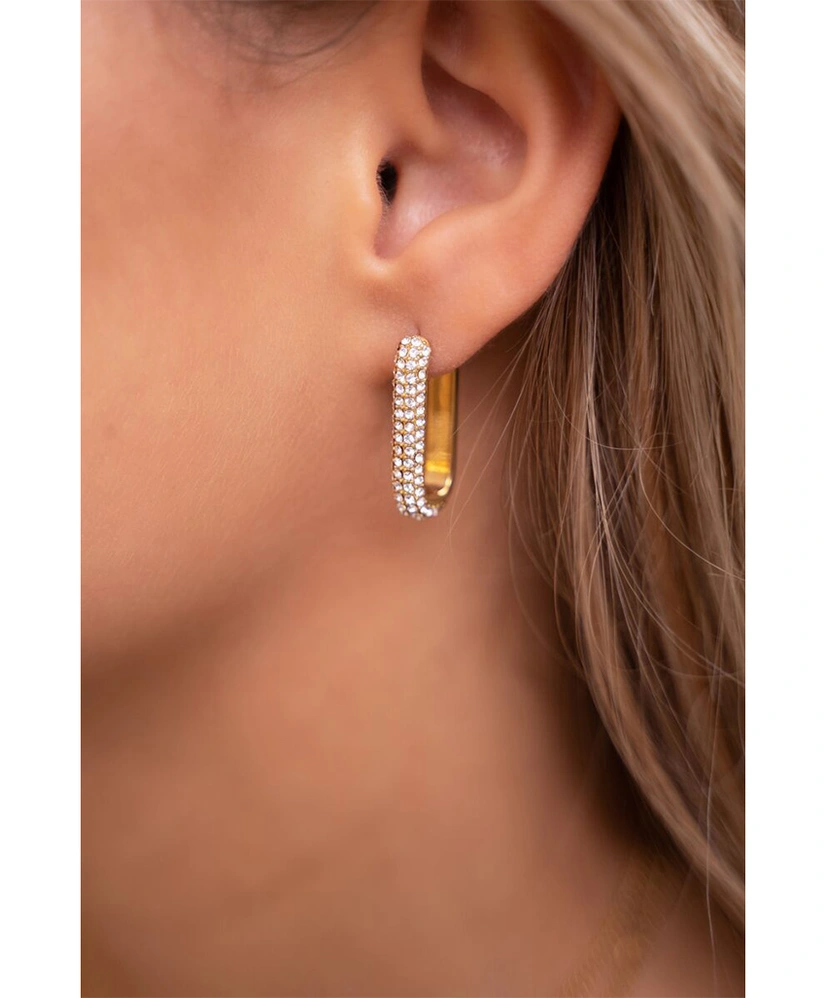My Jewellery Oorbellen Rechthoekige Steentjes