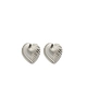 My Jewellery Oorbellen Wavy Fine Striped Heart