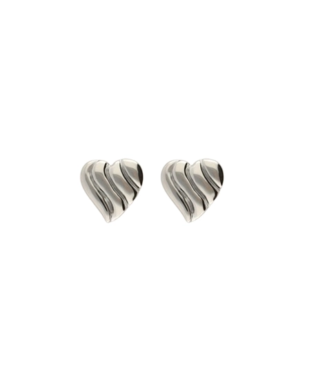 My Jewellery Oorbellen Wavy Striped Heart