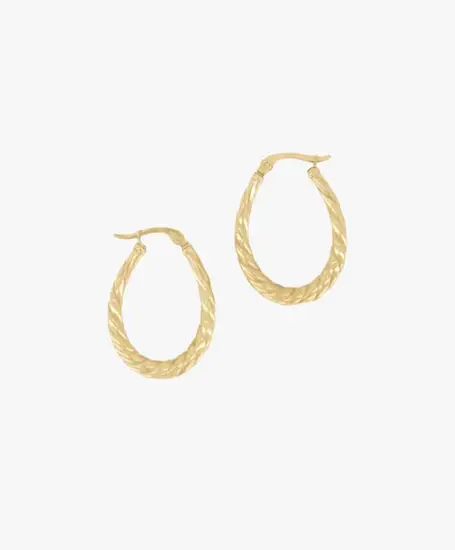 My Jewellery Oorbllen Ovaal Gedraaid Patroon