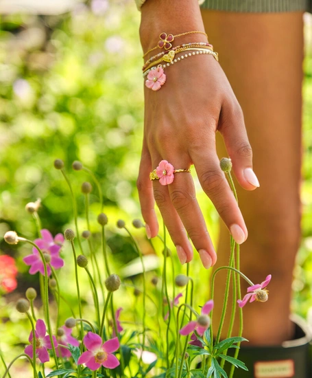 My Jewellery Ring Pink Shell Flower