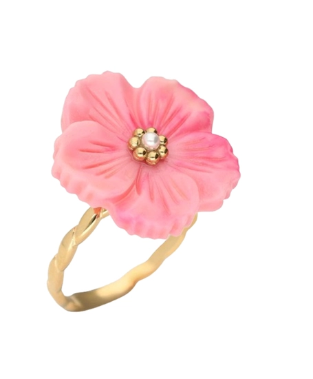 My Jewellery Ring Pink Shell Flower
