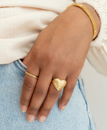 My Jewellery Ring Stripe Heart