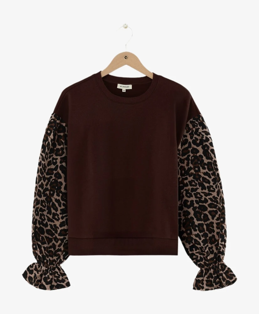 My Jewellery Sweater Leopard Mouwen