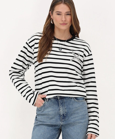 My Jewellery T-shirt Striped Bow