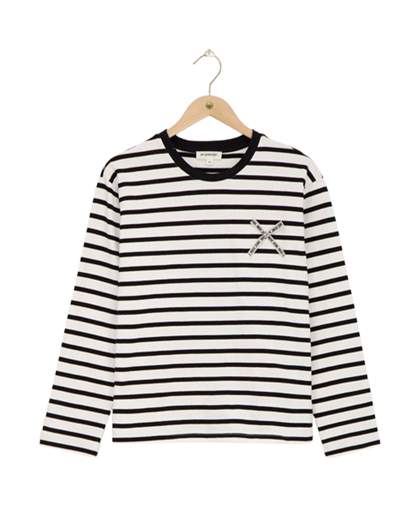 My Jewellery T-shirt Striped Bow