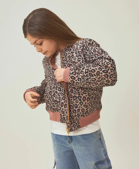 NAME IT Bomberjack Mariska Leopard Reversible