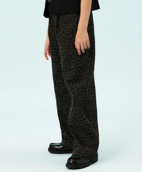 NAME IT Jeans Bella Wide Leg Leopard