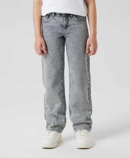 NAME IT Jeans Rose Rhinestone