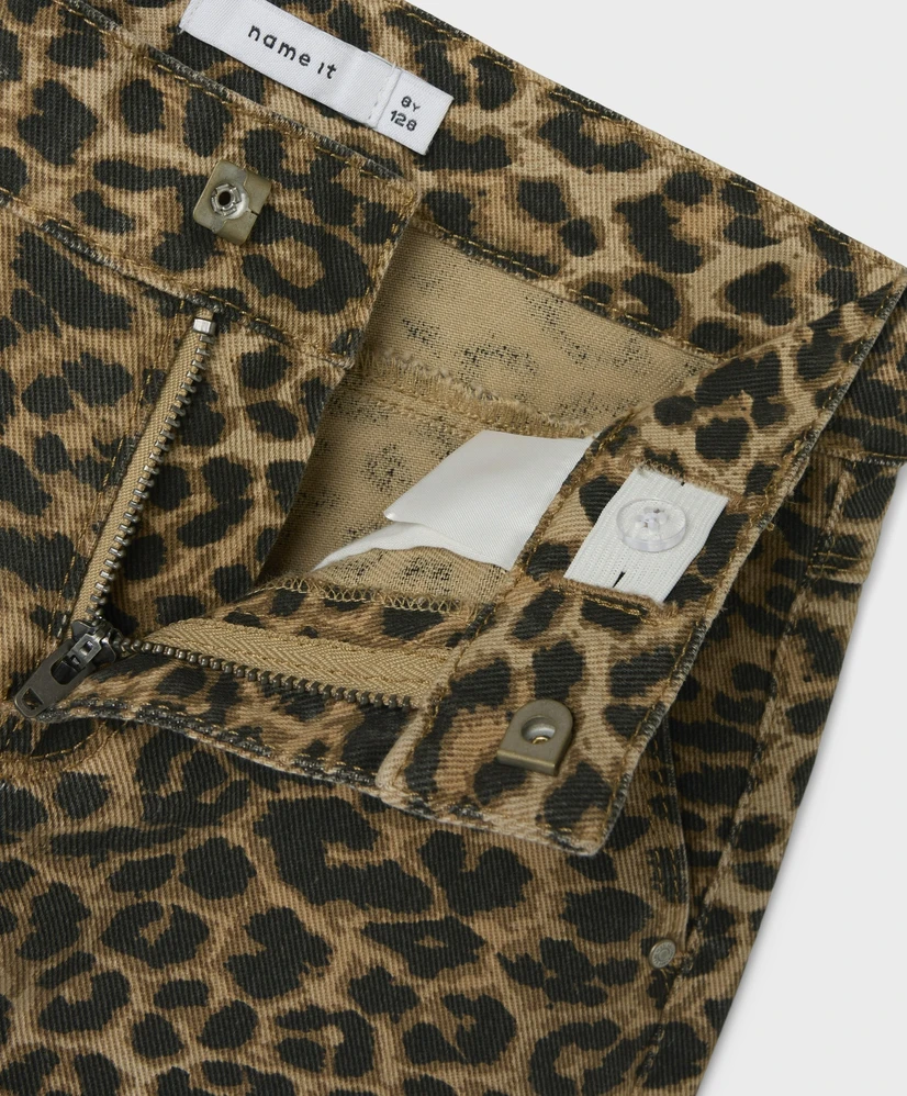 NAME IT Jeans Wide Leg Rose Leopard