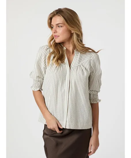 Neo Noir Blouse Diana Crepe Stripe