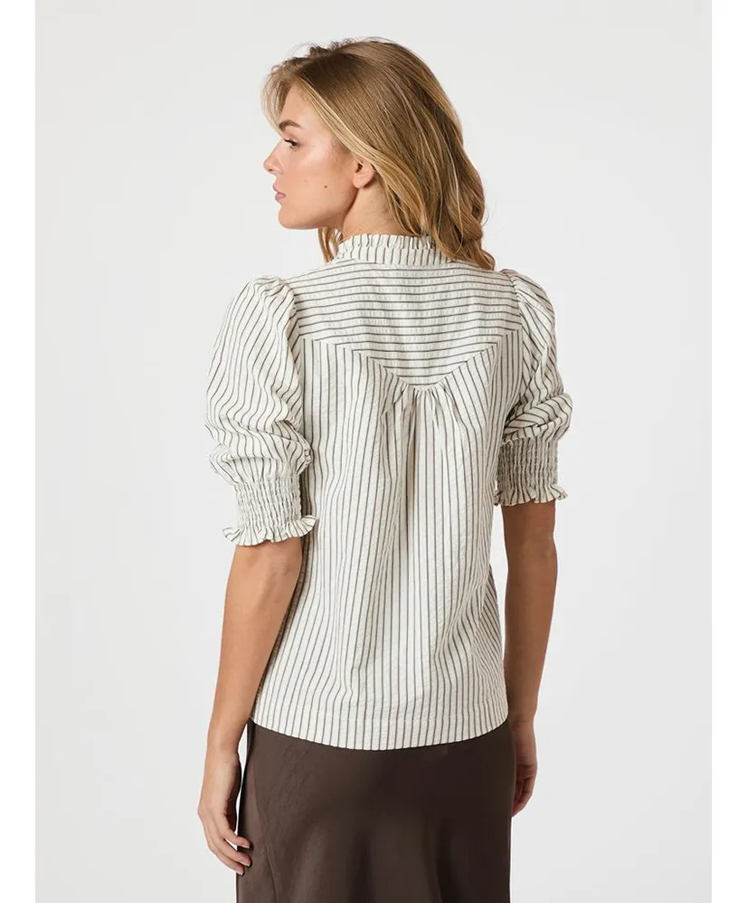 Neo Noir Blouse Diana Crepe Stripe