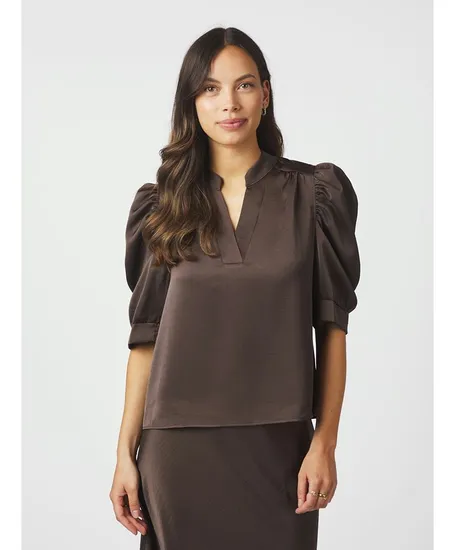 Neo Noir Blouse Roella Heavy Sateen