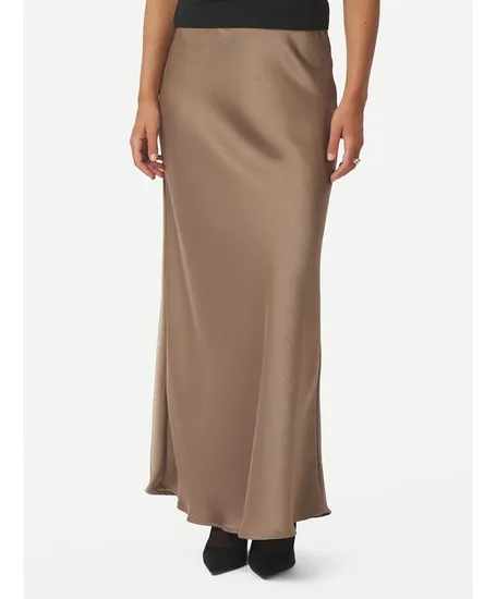 Neo Noir Maxi Rok Vicky Heavy Sateen