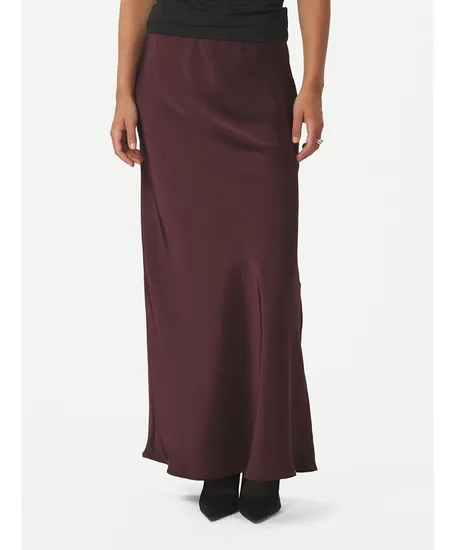 Neo Noir Maxi Rok Vicky Heavy Sateen