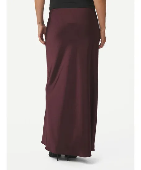 Neo Noir Maxi Rok Vicky Heavy Sateen