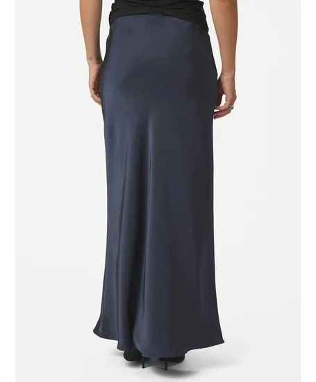 Neo Noir Maxi Rok Vicky Heavy Sateen
