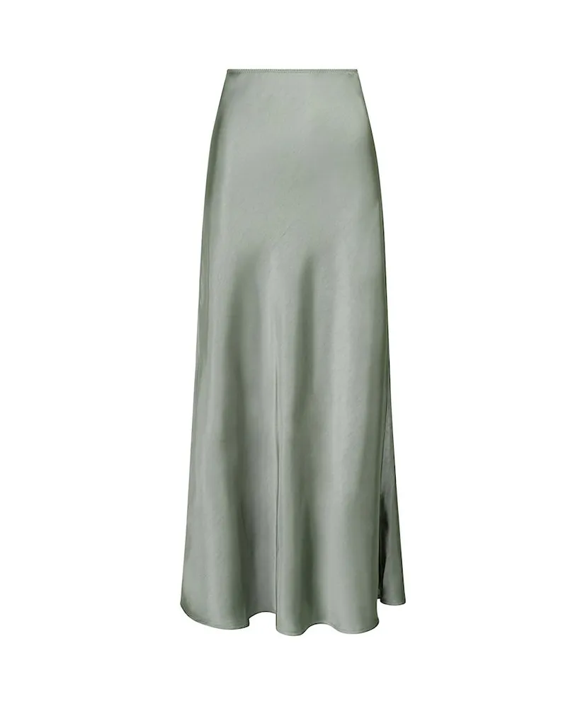 Neo Noir Maxi Rok Vicky Heavy Sateen
