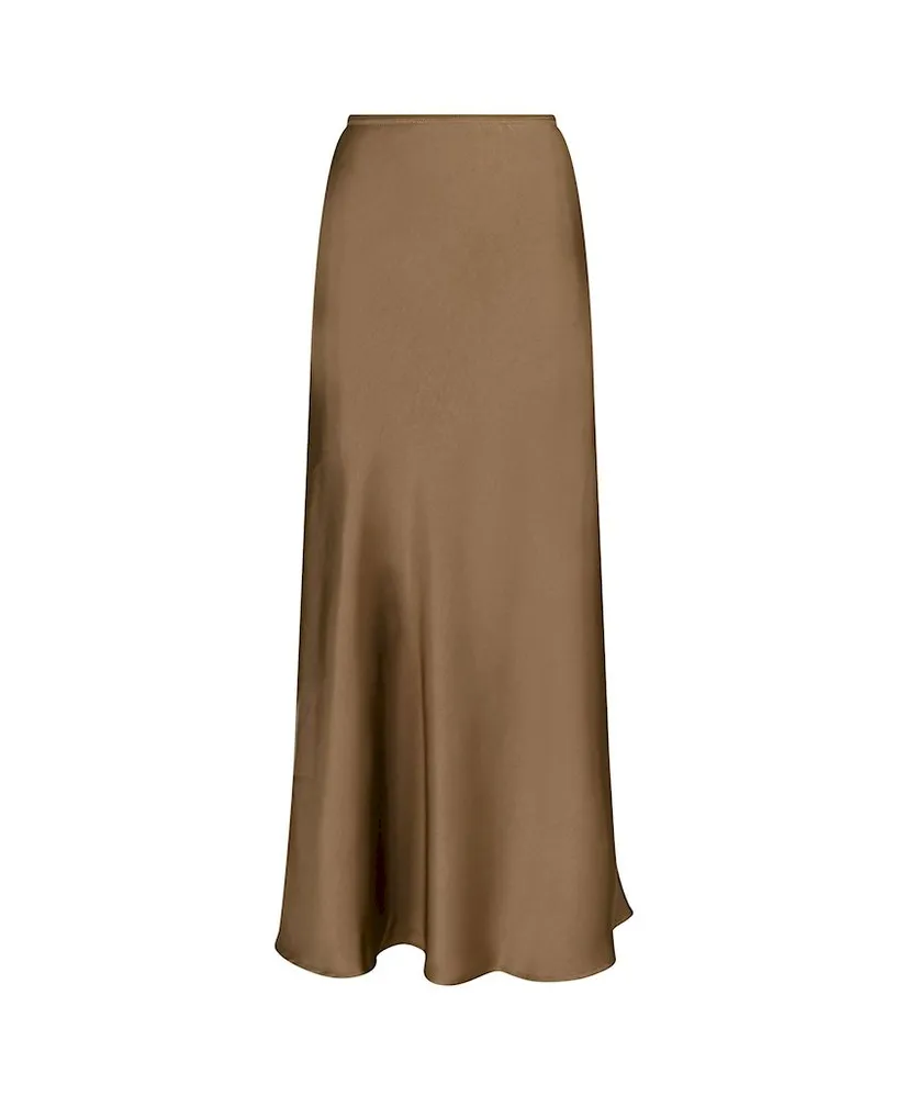 Neo Noir Maxi Rok Vicky Heavy Sateen