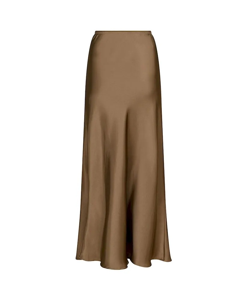 Neo Noir Maxi Rok Vicky Heavy Sateen