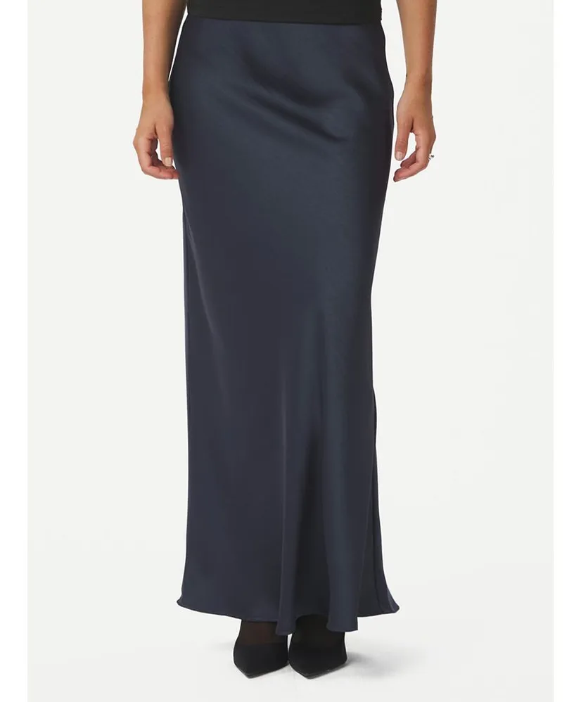 Neo Noir Maxi Rok Vicky Heavy Sateen