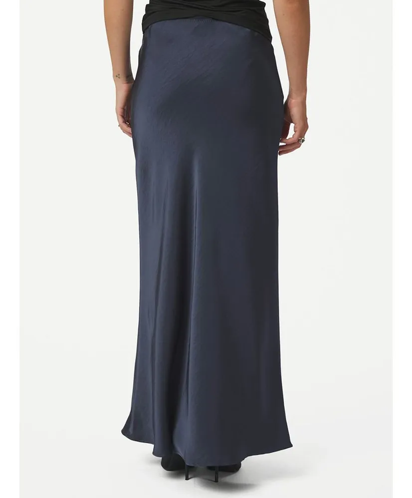 Neo Noir Maxi Rok Vicky Heavy Sateen
