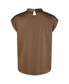 Neo Noir Top Fleur Drapy Satin