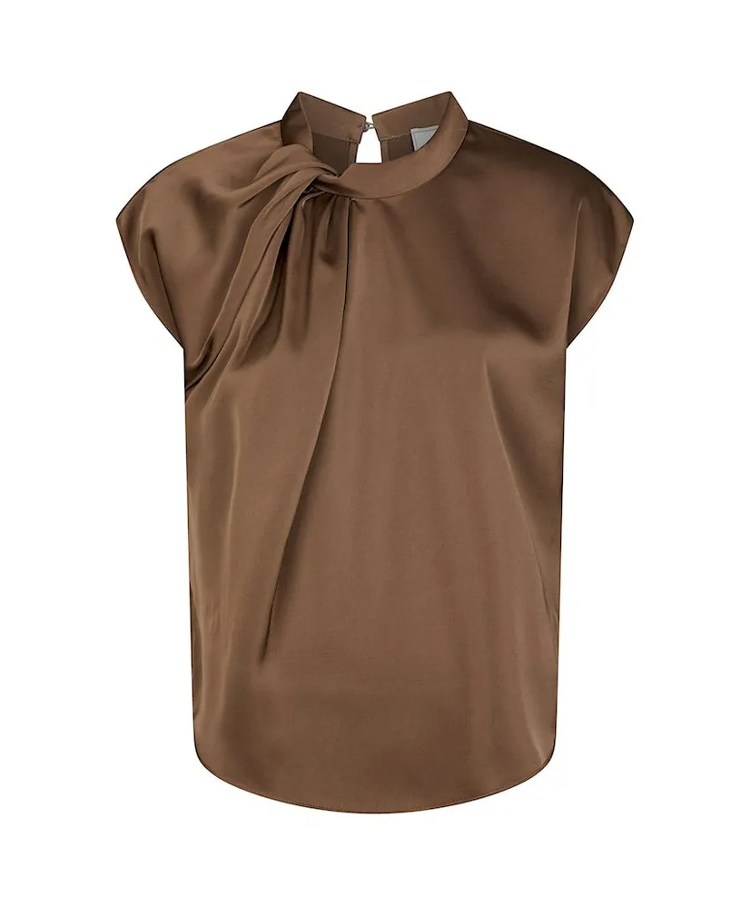 Neo Noir Top Fleur Drapy Satin