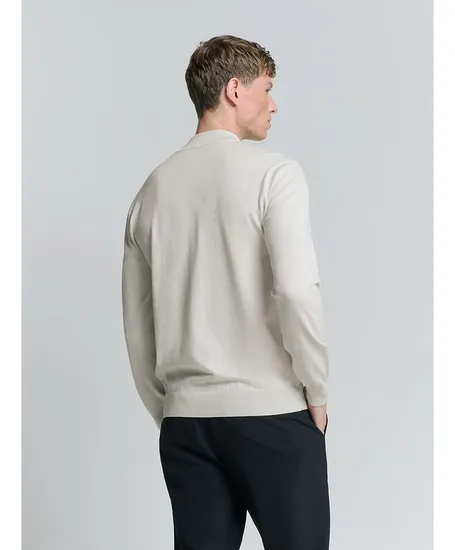 No Excess Half Zip Trui Effen