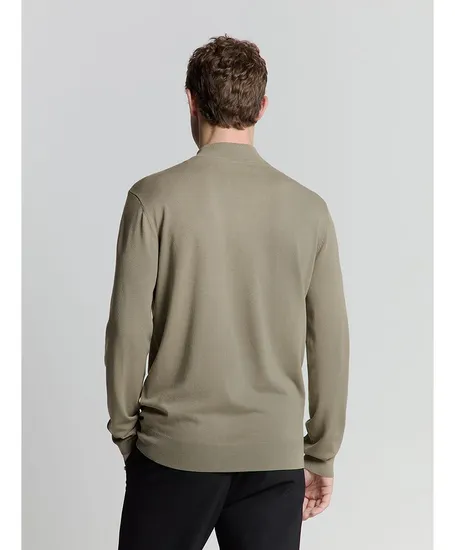 No Excess Half Zip Trui Effen